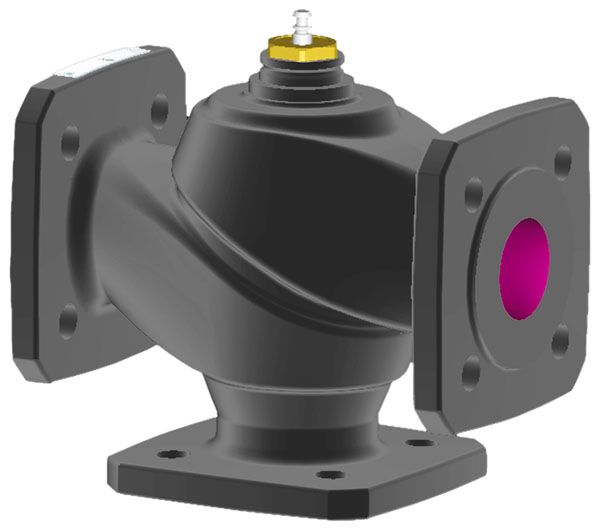 3-way flanged valve, PN 6 (el.)